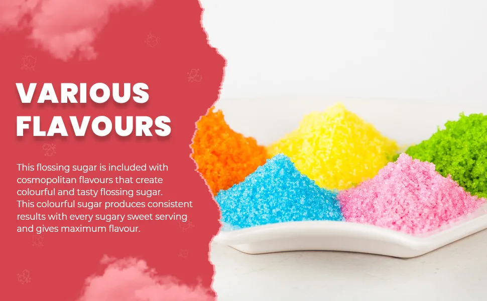 Baking Beauty & Beyond Premium Floss Sugar for Cotton Candy - Cotton Candy Flossing Sugar with Natural Ingredients Perfect for Every Occasion Bulk Floss Sugar 400g - Cosmopolitan Flavour - Cotton Candy Floss Sugar