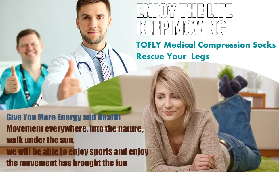TOFLY Medical Compression Stockings 20-30 mmHg Knee High Compression Socks 3XL 20-30mmhg Open-toe Beige - product information 15