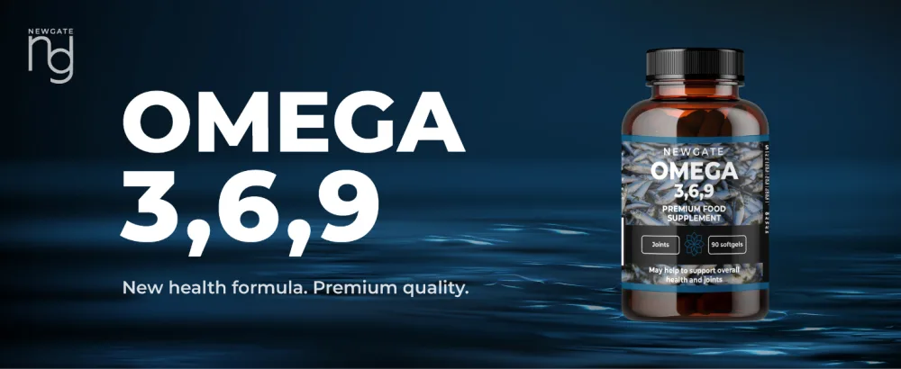 Omega 3 6 9 - Premium Nutritional Supplement - 90 Triple Omega Softgels - Made in The UK 90 count (Pack of 1) - OMEGA 3, 6, 9