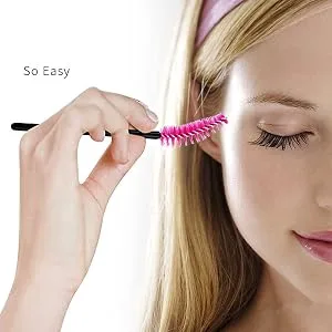 50 PCS Disposable Eyelash Brushes Mascara Wands Eye Lash Eyebrow Extensions Brush Applicator Cosmetic Makeup Brush Tool Kits for Eyebrows Fake Eyelashes 0Rose Red - product information 14