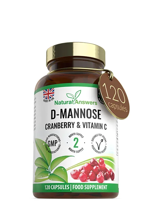D-Mannose | 365 Capsules | Max Strength 1500mg per Serving - Precision DMannose - Vegetarian Capsules not Tablets or Pills Made in The UK (365 Count (Pack of 1)) - D-Mannose Cranberry Vitamin C 120 Capsules