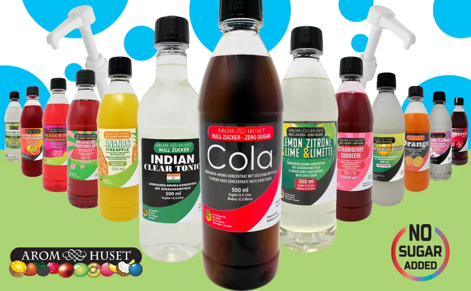 Zero Sugar Raspberry Soda Syrup Concentrate 500 ml - Make 12.5 Litres of Sugar-Free Soft Drink by Adding Flavouring to Carbonated Sparkling Fizzy Water Zero Raspberry - soda