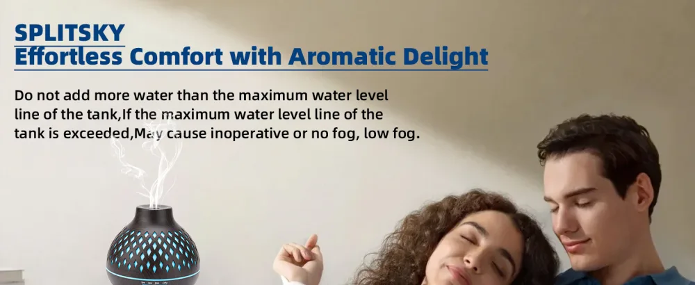 SPLITSKY 400ML Oil Diffuser Aroma Diffuser with Remote Control Essential oil diffusers Air scent Humidifier Electric Nebulizer with 7 LED Light Colors for Bedroom Home Dark - product information 14