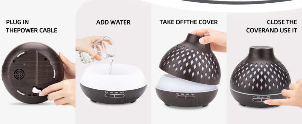 SPLITSKY 400ML Oil Diffuser Aroma Diffuser with Remote Control Essential oil diffusers Air scent Humidifier Electric Nebulizer with 7 LED Light Colors for Bedroom Home Dark - product information 20