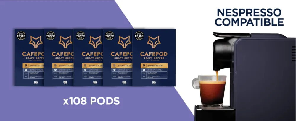 CafePod Coffee Pods Nespresso Compatible Brunch Blend 108 Aluminium Capsules Brunch 108 Count (Pack of 1) - product information 9
