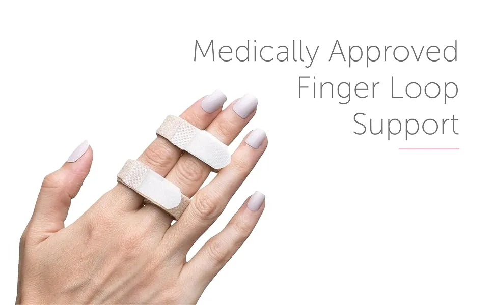 Express Orthopaedic - Medically Approved Finger Loop Support/Buddy Loop Straps - 6 Units - Narrow Narrow (Width:1.5cm) - Express - Finger Loop Support Infographic