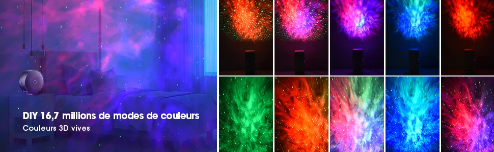 SUPPOU LED WiFi Galaxy Projector Smart Night Light Kids Adults 3D Star Projector Light with RGB Adjustment/Voice Control/WiFi/Timer Compatible Alexa Google Assistant for Room Decor (White) - product information 12
