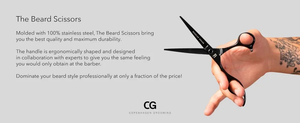 Copenhagen Grooming Beard Scissors - Beard and Moustache Scissors for Men Beard Grooming Scissors - frir