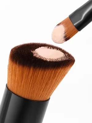DUcare 2Pcs Foundation Brush and Concealer Brush Set Professional Flat Top Kabuki Brush for Face Synthetic Liquid Blending Mineral Powder Makeup Tools 2Pcs Black - product information 18