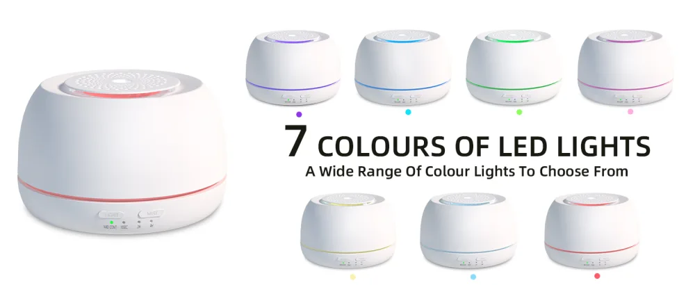 300ML Essential Oil Diffuser TAIGUCAT Aroma Diffuser Air Mist Humidifier Electric Scent nebulizer with 14 led Colour Lights and USB C Cable for home bedroom White - ?4-1