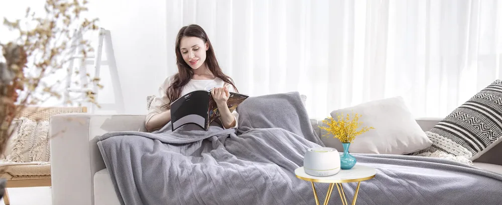 300ML Essential Oil Diffuser TAIGUCAT Aroma Diffuser Air Mist Humidifier Electric Scent nebulizer with 14 led Colour Lights and USB C Cable for home bedroom White - ?6-1