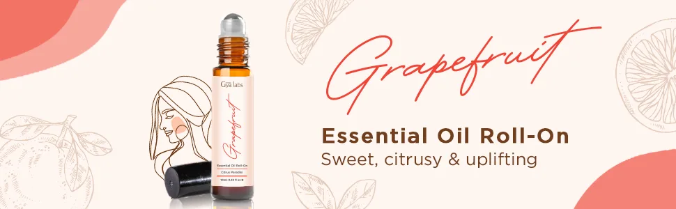 Gya Labs Grapefruit Essential Oil Roll-On (10ml) - Sweet Citrusy Scent Grapefruit (Roll On) 10.00 ml (Pack of 1) - product information 9