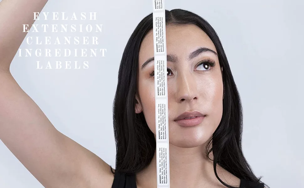 Prolong Lash - Cleanser Concentrate Ingredient Labels - Perfect for Retail Stick on Foaming Cleanser Bottle - 200 Labels per roll - Cleanser ingredient labels
