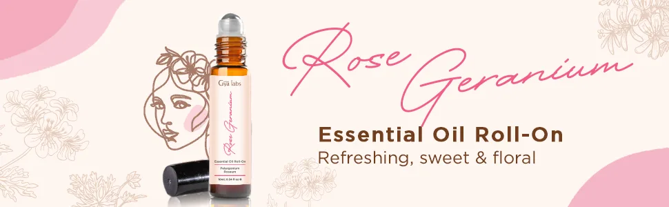 Gya Labs Rose Geranium Essential Oil Roll-On (0.34 fl oz) - Sweet Floral Scent Rose Geranium (Roll On) 10.00 ml (Pack of 1) - product information 9