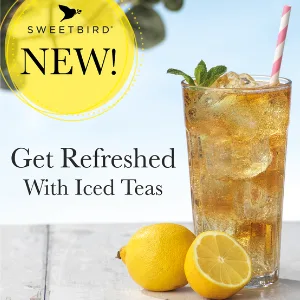 Sweetbird Raspberry Iced Tea Syrup (1 Litre) - Vegan Friendly Raspberry Syrup - Iced Tea Image