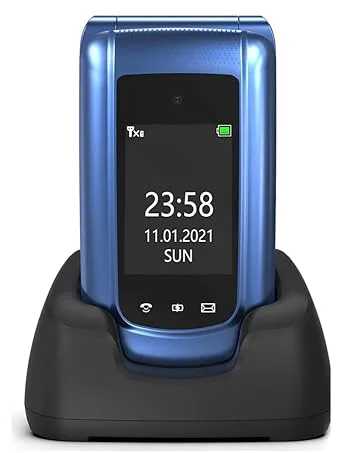 uleway Big Button Mobile Phone for Elderly GSM Unlocked Mobile Phone With SOS Button Speed Dail Torch FM Radio Dual SIM Basic Cell Phone Easy to Use for Seniors (Black) - Unlocked Mobile Phone