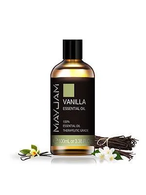 MAYJAM Vanilla Essential Oil 100ML Vanilla Oil for Diffuser Humidifier DIY Home Wardrobes Vanilla 100 ml (Pack of 1) - Vanilla
