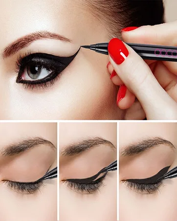 Docolor Waterproof Eyeliner Pen Super Slim Liquid Eyeliner Eye Liner Gel (White) - Waterproof EyeLiner