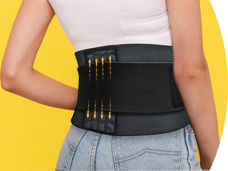 BRACOO BS33 Low Back Brace Abdominal Support Belt for Sprains Strains Pain Relief & Posture Correction - Breathable & Ultra-Lightweight Stabilizers - back brace belt lower support lumbar pain relief splints men women sciatica posture waist fajas para