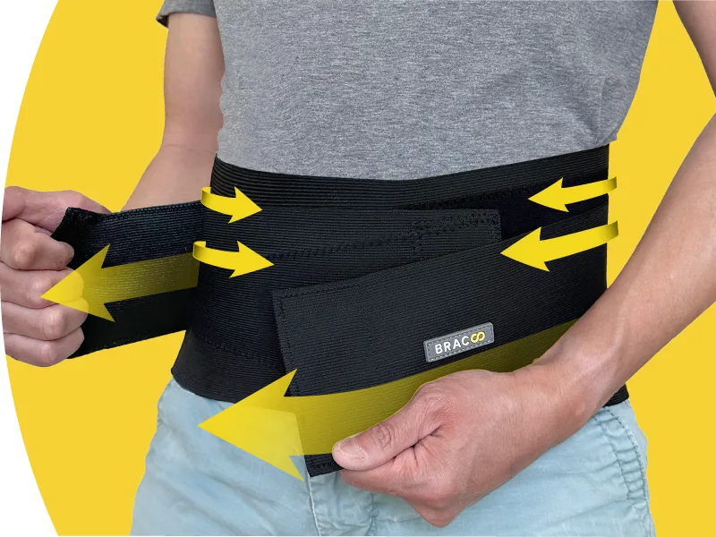 BRACOO BS33 Low Back Brace Abdominal Support Belt for Sprains Strains Pain Relief & Posture Correction - Breathable & Ultra-Lightweight Stabilizers - back brace belt lower support lumbar pain relief splints men women sciatica posture waist fajas para