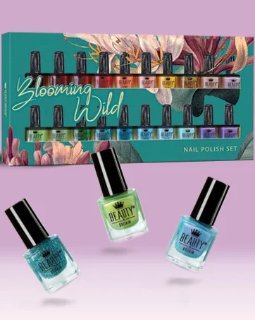Beauty4Britain 14 pcs Cosmetics Set Beauty Box Fun Times Make Up Gift Box Nail Polish Lipstick - Nail Polish Set