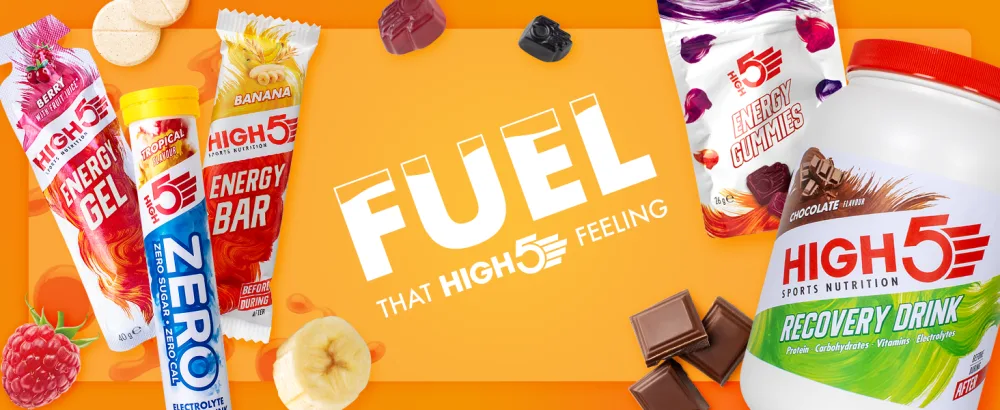 HIGH5 Energy Gel with Electrolytes | Quick Release Energy On The Go | 23 g Carbs | 57mg Magnesium | Great Taste | (Raspberry 5x60g) Raspberry 5 x 60 g - Gels Fuel HIGH5 Desktop