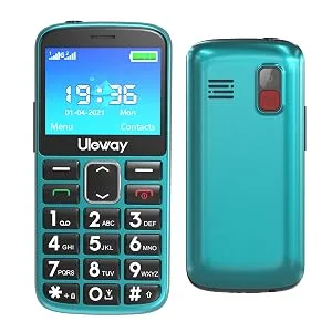 uleway Big Button Mobile Phone for Elderly Dual Sim Unlocked Mobile Phone with SOS Emergency Button Hearing Aid Compatible Easy to Use Basic Phone for Senior (Green no dock) Green (no dock) - elderly mobile phone