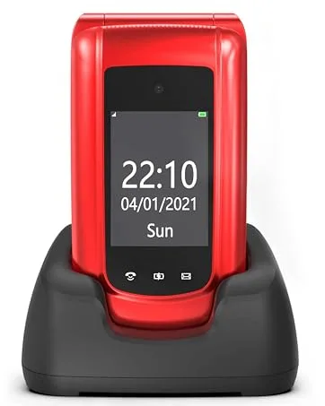 uleway Big Button Mobile Phone for Elderly Dual Sim Unlocked Mobile Phone with SOS Emergency Button Hearing Aid Compatible Easy to Use Basic Phone for Senior (Green no dock) Green (no dock) - flip phone unlocked