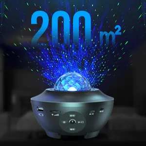 Devan Star Projector Galaxy Light Projector Ocean Wave LED Night Light Lamp with Remote Control Colors Changing Music Bluetooth Speaker Timer for Baby Black - night light