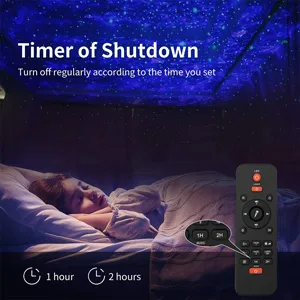 Devan Star Projector Galaxy Light Projector Ocean Wave LED Night Light Lamp with Remote Control Colors Changing Music Bluetooth Speaker Timer for Baby Black - night light