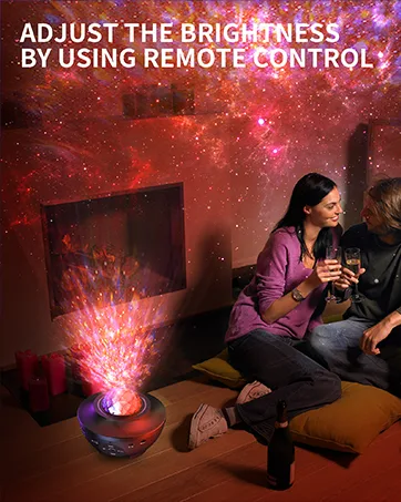 Devan Star Projector Galaxy Light Projector Ocean Wave LED Night Light Lamp with Remote Control Colors Changing Music Bluetooth Speaker Timer for Baby Black - star projector