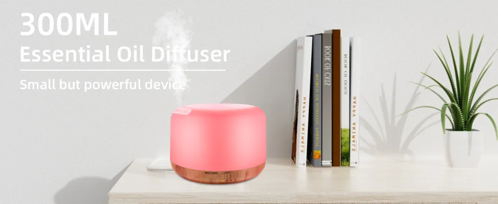 300ML Essential Oil Diffuser Remote Control Aromatherapy Diffusers Humidifier with Adjustable Mist Mode & Waterless Auto-Off and 7 LED Light Colors for Bedroom Office Trip Yoga SPA Baby Yellow - ?1-1
