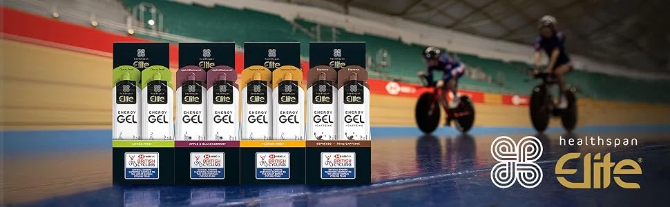 British Cycling Energy Gels | 25g Dual Source Fast Acting Carbs | 3 Electrolytes- Sodium Potassium & Calcium | Vegan (Mixed Box) - Elite Gels
