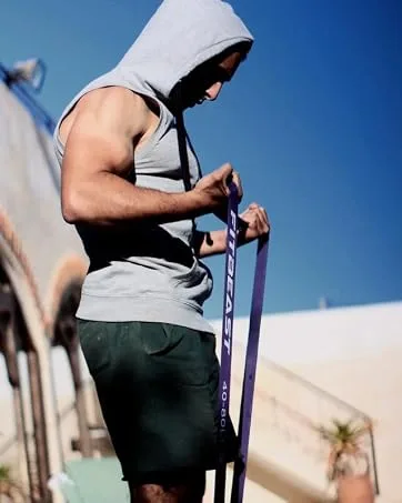 FitBeast Pull Up Bands Set 5 Different Levels Resistance Band Pull Up for Calisthenics CrossFit Powerlifting Muscle Toning Yoga Stretch Mobility Pull Up Assistance Bands Purple 40-80 LBS - Pull Up Bands Set