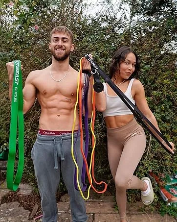 FitBeast Pull Up Bands Set 5 Different Levels Resistance Band Pull Up for Calisthenics CrossFit Powerlifting Muscle Toning Yoga Stretch Mobility Pull Up Assistance Bands Purple 40-80 LBS - Pull Up Bands Set