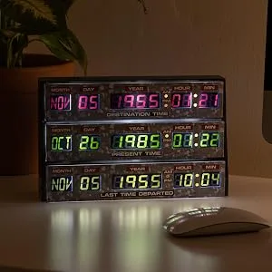 Numskull Back to The Future 3D Lamp Wall Light Plastic - Ambient Lighting Gaming Accessory for Bedroom Home Study Office Work - Official Back to The Future Merchandise 3D Back to the Future - lamp