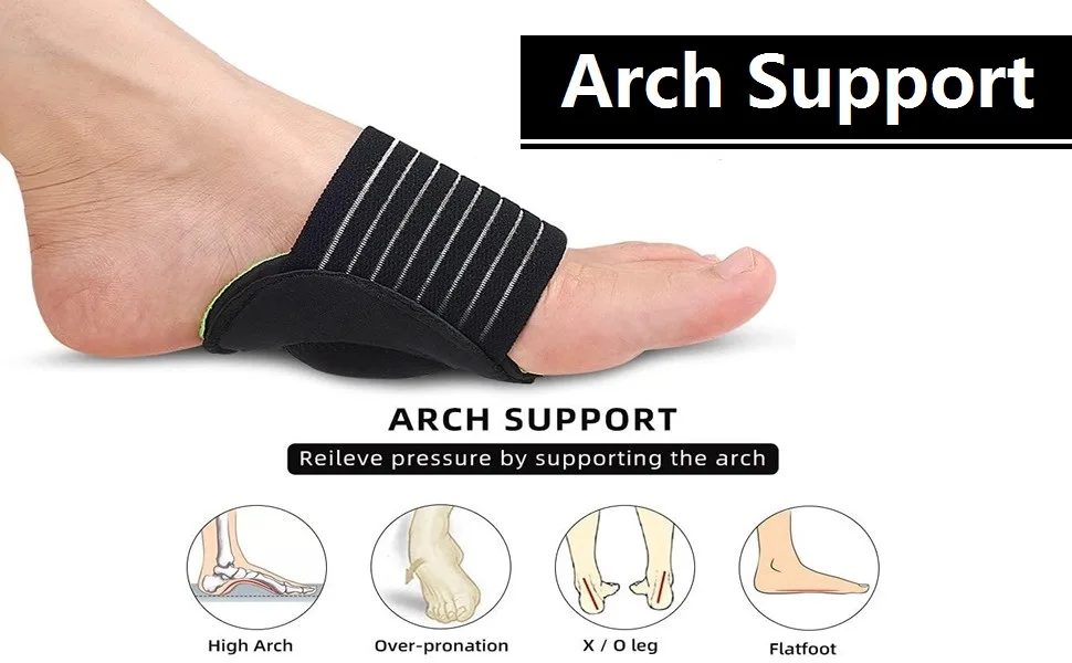 Voarge 2 Pairs Extra Thick Cushioned Compression Arch Support with More Padded Comfort for Plantar Fasciitis Fallen Arches Heel Spurs Flat and Achy Feet Problems - Voarge 2 Pairs Extra Thick Cushioned Compression Arch Support
