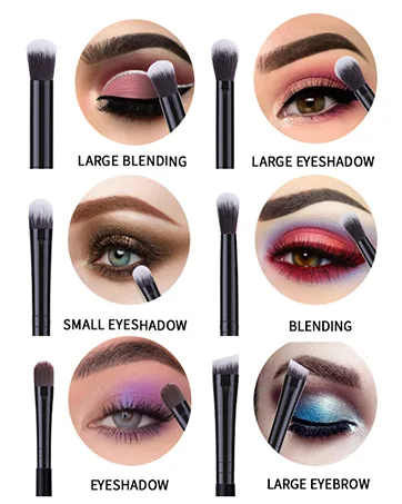 MSQ Eyeshadow Brushes 12Pcs Professional Eye Makeup Brush Set Eye Makeup Brushes Set for Concealer Eyeliner Eyelash Eyebrow Blending Contour (Pure Black) 1Pure Black - Chic Eyeshadow Brush