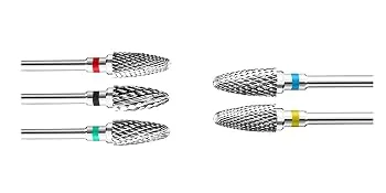 Fantexy Nail Drill Bits Set For Acrylic Nails 3/32 Inch Professional Tungsten Nail File Bits Nail Art Tools Manicure Pedicure Shapen Remove Tools Home Salon Use(5pcs) 5pcs-type 1 - product information 13