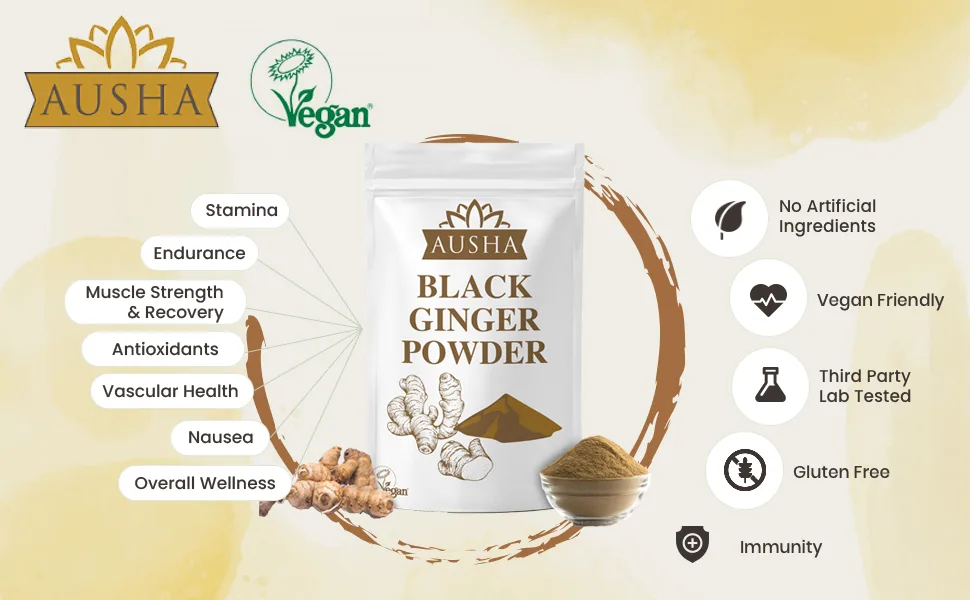 Black Ginger Powder 50g | Endurance Stamina Energy Anti Inflammatory - black ginger