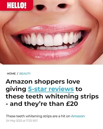 DrDent Premium Teeth Whitening Strips - 20 Sessions Non-Sensitive Formula 40 Peroxide Free Safe for Enamel + Mouth Opener Included - Hello! DrDent Featured Article