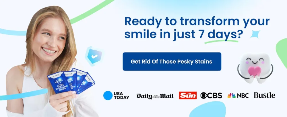 DrDent Premium Teeth Whitening Strips - 20 Sessions Non-Sensitive Formula 40 Peroxide Free Safe for Enamel + Mouth Opener Included - Ready to transform your smile in just 7 days?