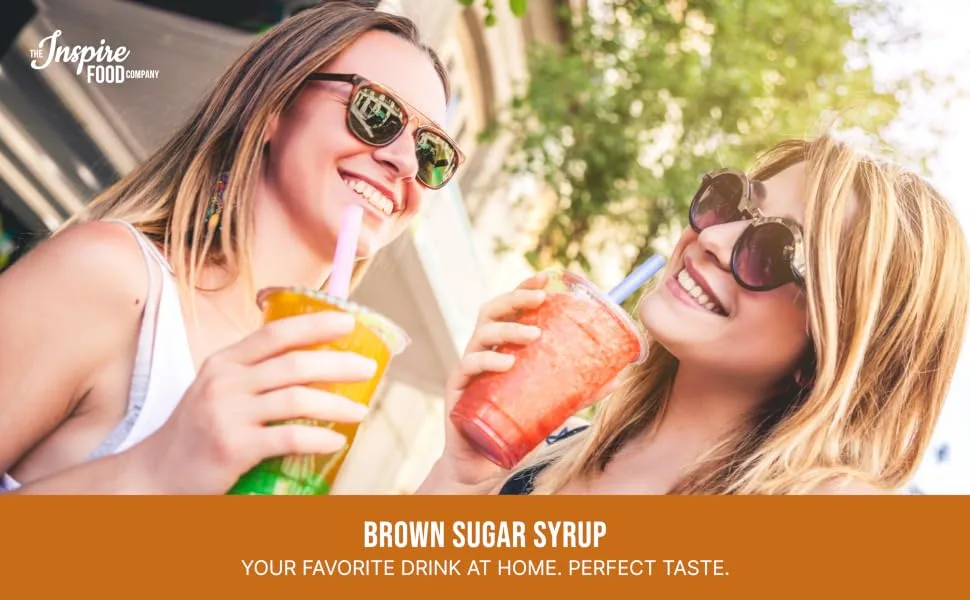 Fruit Syrup for Bubble Tea Mix - 300 ml - Brown Sugar - No Artificial Colors - 100% Vegan & Glutenfree Brown Sugar 300 ml - brownsugar