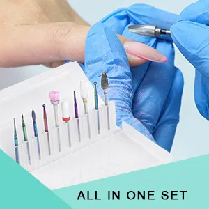 Cuticle Drill Bit MORGLES Ceramic Nail Drill Bits 10 Pcs E File Bits 3/32" for Electric Manicure Pedicure Nail Drill for Acrylic Gel Nails - 12PCS