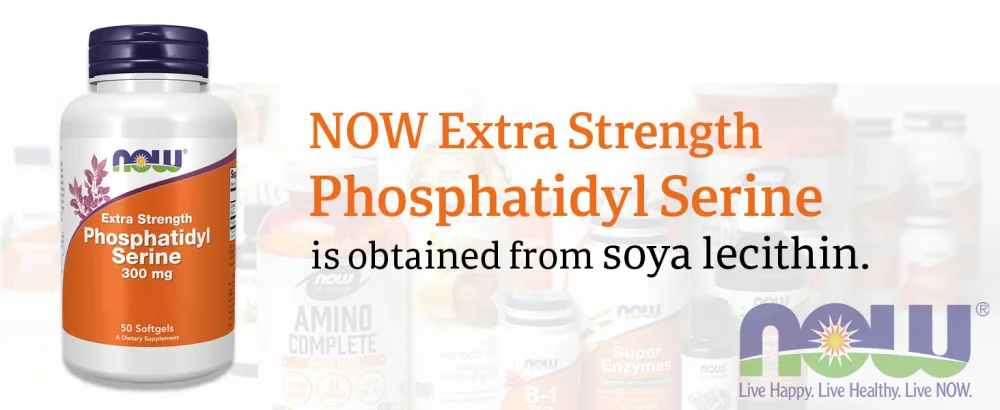 Now Foods Phosphatidylserine 300mg High Dose 50 Softgels Lab-Tested Gluten Free Non-GMO - NOW-1830 Panel 1