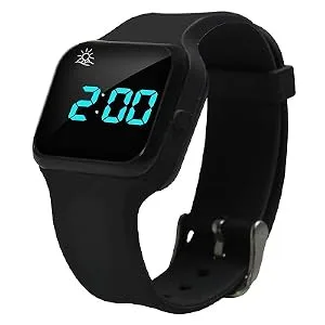 Pivotell Baby Pink Vibratime Junior Reminder Watch - with up to 16 Daily Alarms - Black