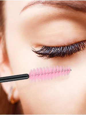 GCQQ 50PCS Mascara Wands Disposable Eyelash Eyebrow Spoolie Brush for Makeup Eyelash Extensions(Black) Black 50PCS - eyelash spoolies