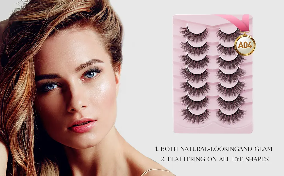 Onlyall Lashes Natural Look False Eyelashes Gradient Volume Lashes Soft Eye Lashes Fluffy False Lashes 14MM A18 A18 Gradient Volume (8MM-14MM) - OA-DITU
