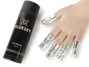 Bluesky Chrome Nail Powder Kit With Applicator Brush Metallic Gel Nail Art Red 5g - remover