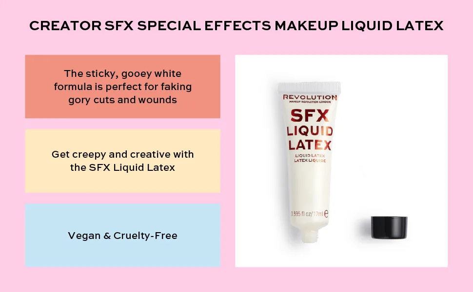 Makeup Revolution Creator SFX Special Effects Makeup Liquid Latex 18ml - Creator Sfx Special Effects Makeup Liquid Latex 01